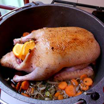 Canard à l ‘orange uit de Dutch Oven