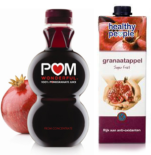 Granaatappelsap: POM wonderful vs Healthy People