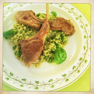 Risotto (7): Recept groene risotto met lam