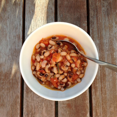 Witte bonen in tomatensaus