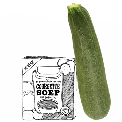 Courgettesoep met geitenkaas