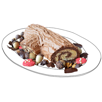 Feestdessert: Bûche de Noël