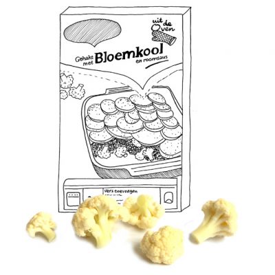 Gehakt met bloemkool uit de oven