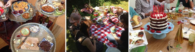 Uiteraard was al het eten tijdens de fotoshoots echt, dus het werd na afloop ook gewoon opgepeuzeld.