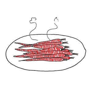 geglaceerde wortels
