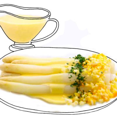 Klassieke asperges met hollandaise