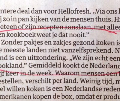 Nederland “echt een kookland” volgens HelloFresh