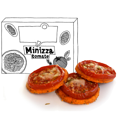 Minizza’s (kazige tomaatborrelhapjes)