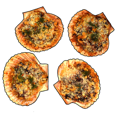 Gegratineerde coquilles