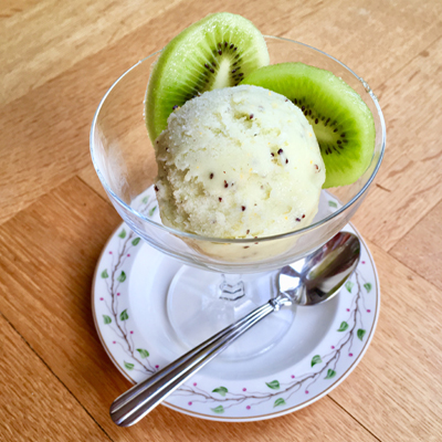 Kiwi-ijs met kokos