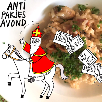 Antipakjesavond: risotto