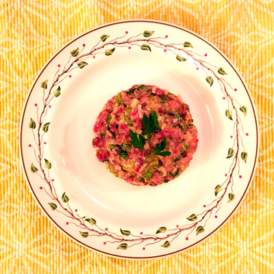 Steak tartare van hert