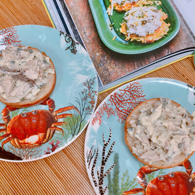 Latkes met makreelsalade