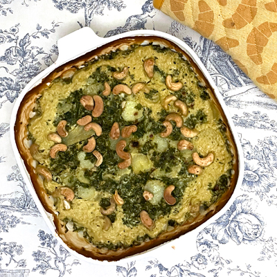 Aardappelgratin met boerenkool