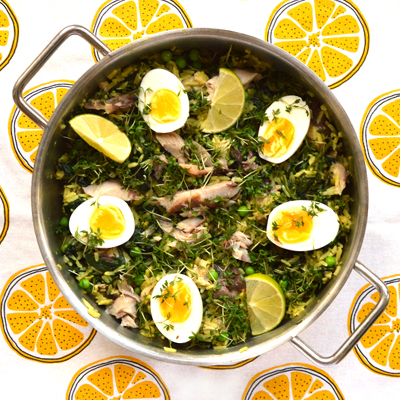 Kedgeree met makreel