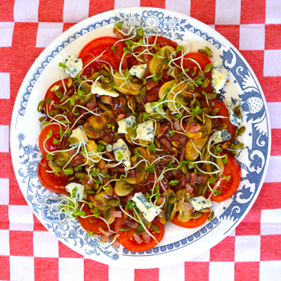 Tomaten met tuinkers