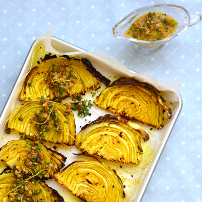 Geroosterde kool met vinaigrette
